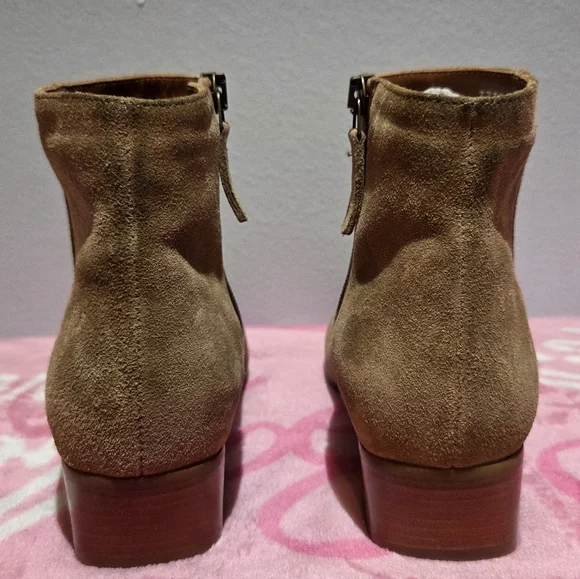 Women's Aquatalia Fuoco Suede Ankle Boots Champagne, Size 7.5M - Picture 11 of 16